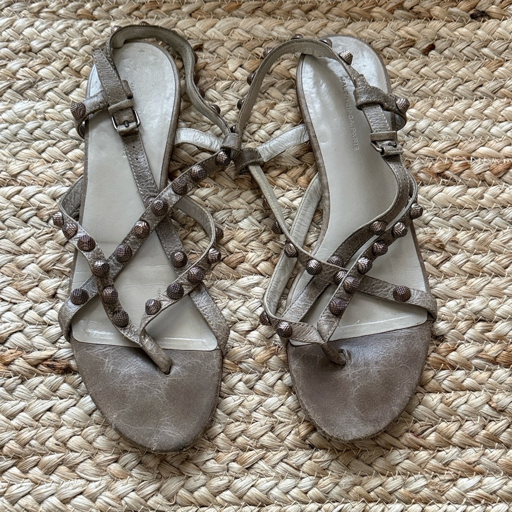 Women's Balenciaga Studded Strappy Sandals